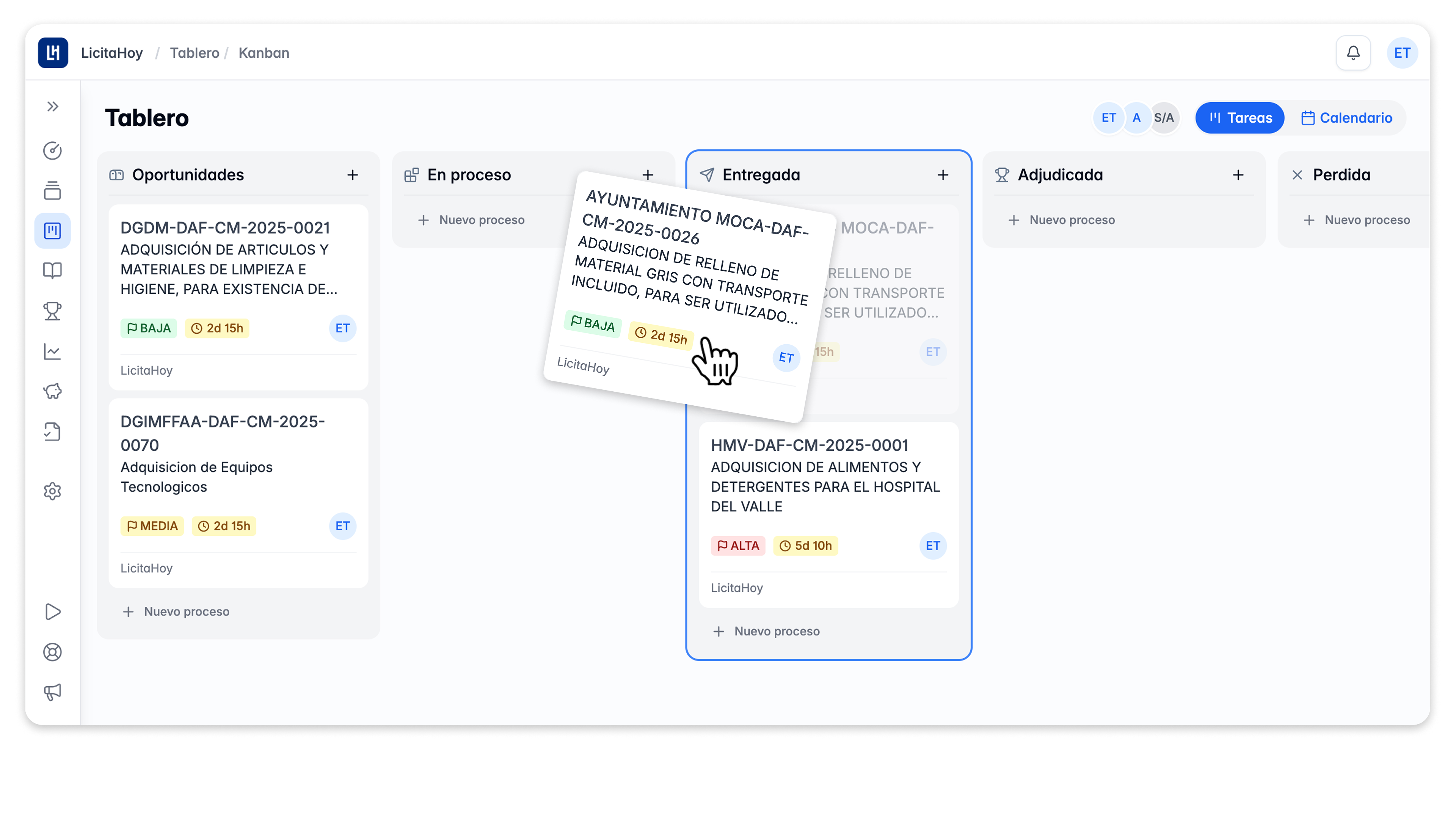Tablero feature preview